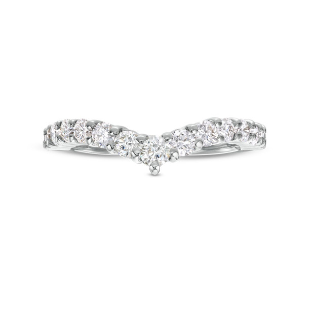 True Romance Contour Graduated Diamond Wedding Band