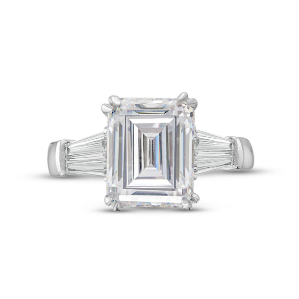 Baguette Diamond Engagement Setting by C. Gonshor