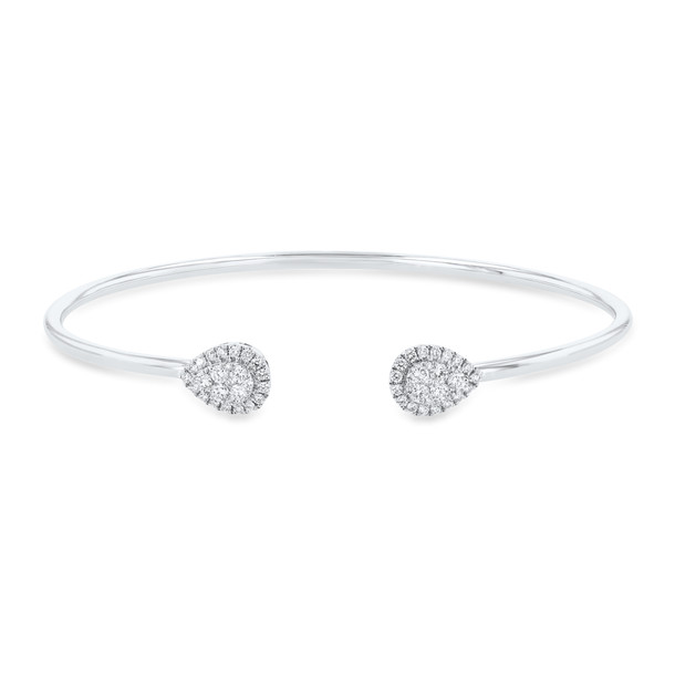Teardrop Diamond Bangle Bracelet