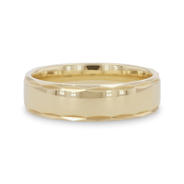 Geometric Edge 6mm Wedding Band