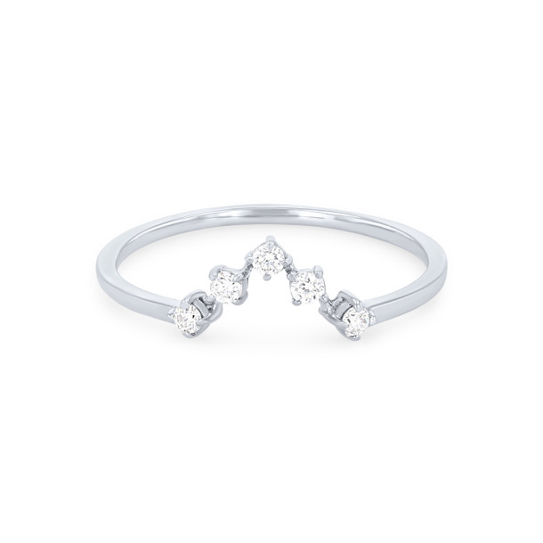 True Romance Contour Offset Diamond Wedding Band