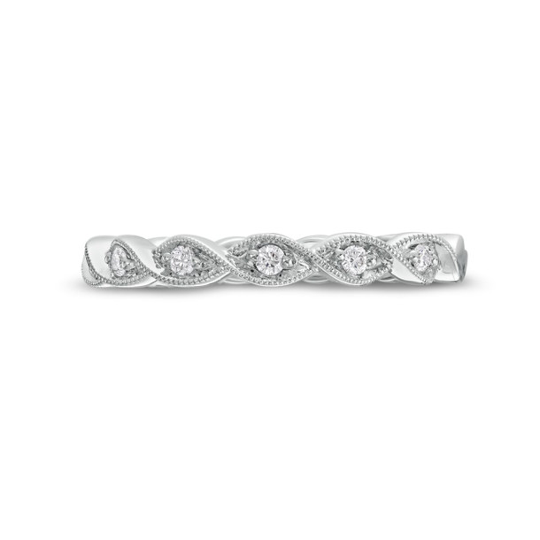 Milgrain Twist Wedding Band by Adorette