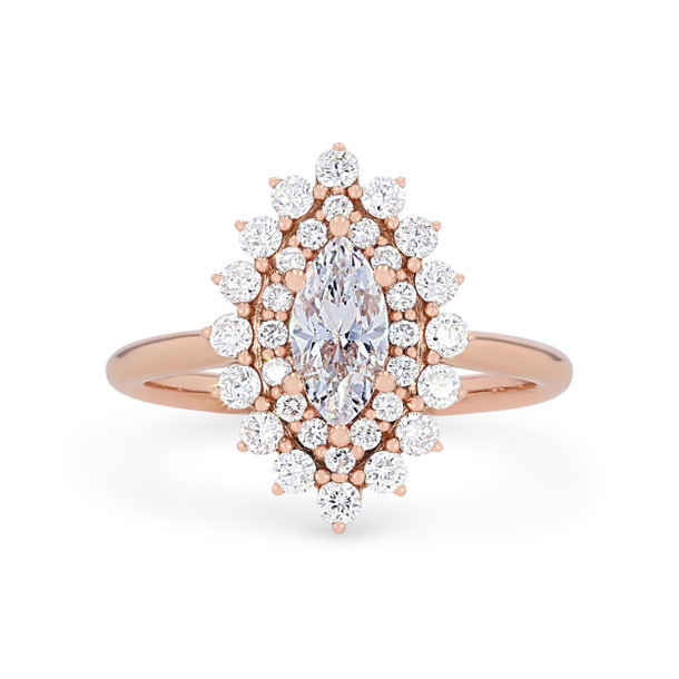Marquise Double Halo Engagement Setting
