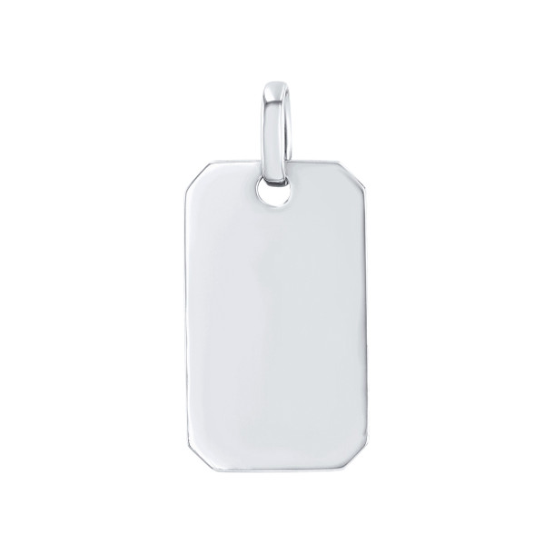 Cut Corner Dog Tag Pendant