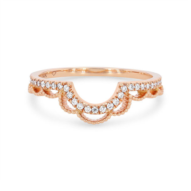 Contour Diamond Lace Wedding Band