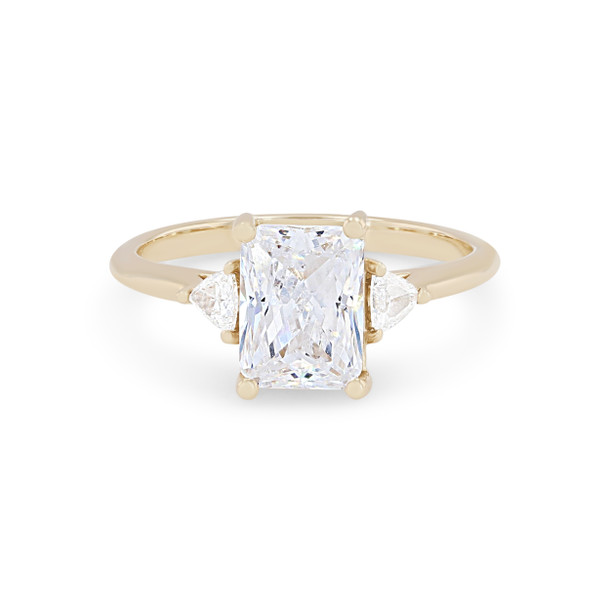 Three Stone Trillion Diamond Engagement Setting