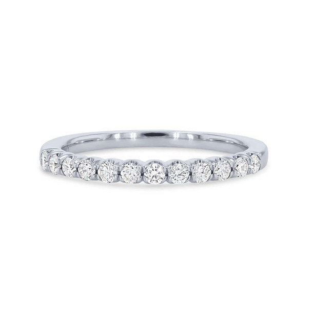 Scallop Diamond Wedding Band