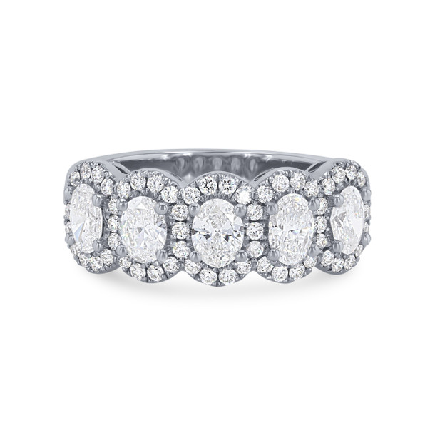 Oval Diamond Halo Ring