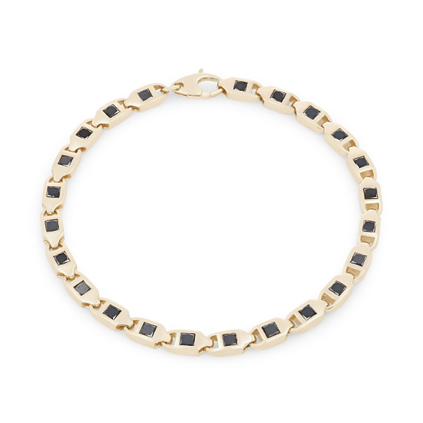 Princess Cut Black Diamond Bracelet