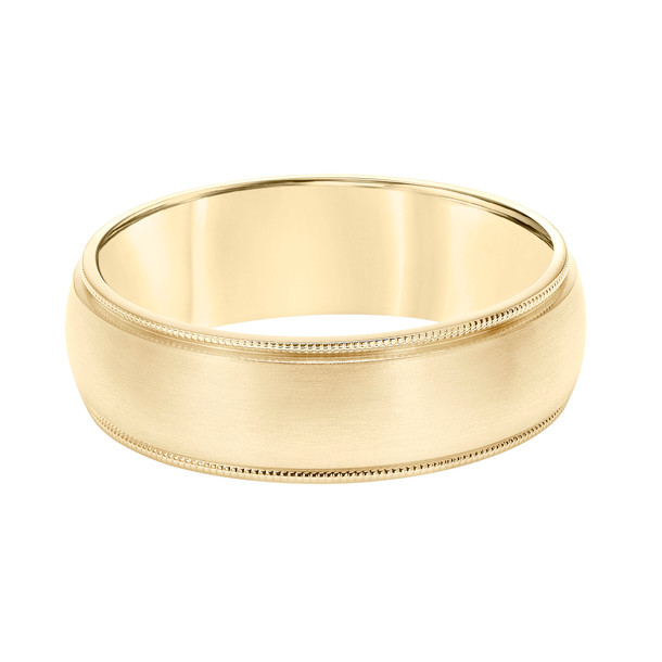Matte Milgrain Edge Wedding Band