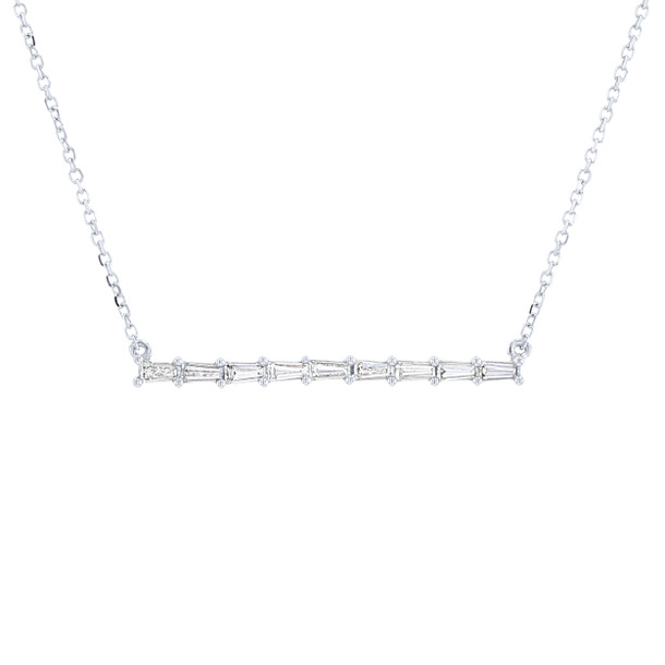 Baguette Diamond Bar Pendant