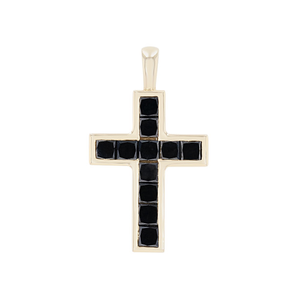 Black Diamond Cross Pendant