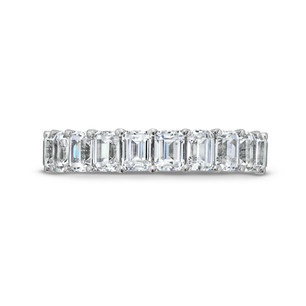 Emerald Diamond Vertical Eternity Wedding Band