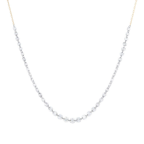 Graduated Diamond Floating Necklace
