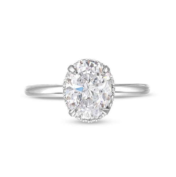 Michael M. Crown Solitaire Hidden Halo Engagement Setting