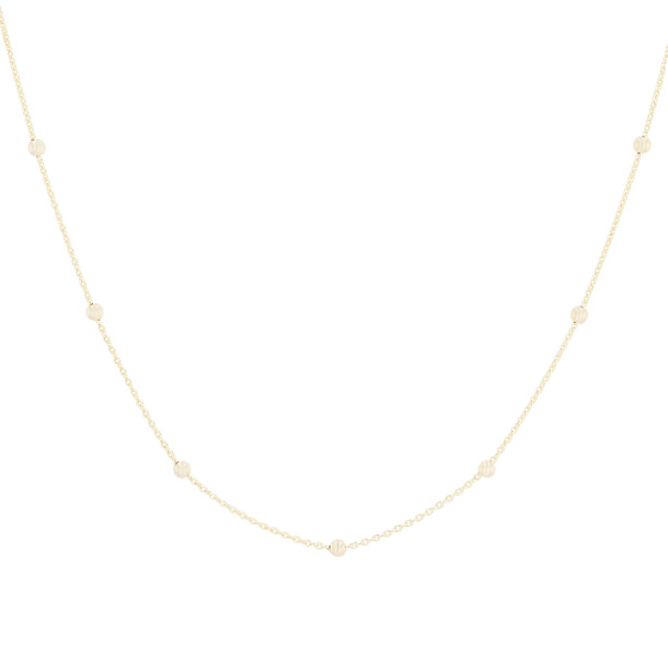 Gold 18 Inch Bead Station Necklace