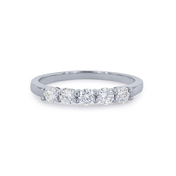 Five Stone Diamond Wedding Band