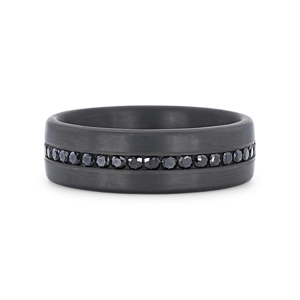 Black Diamond 7.5mm Wedding Band