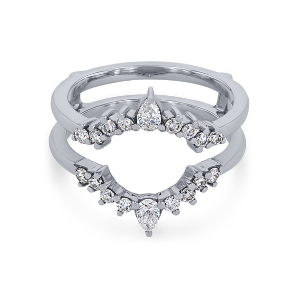 True Romance Pear and Round Diamond Ring Guard