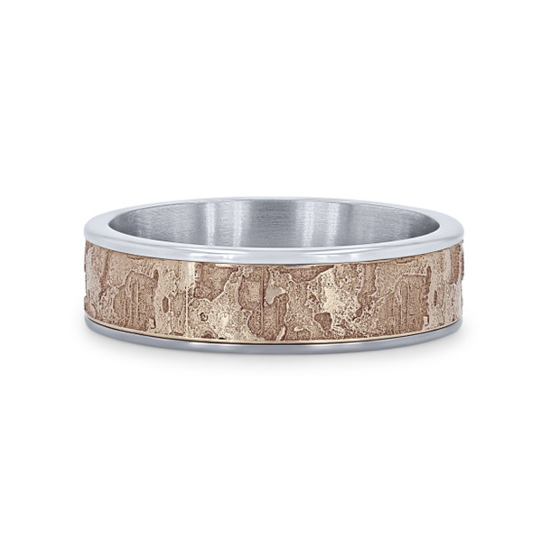 Fracture Textured 6.5mm Wedding Band