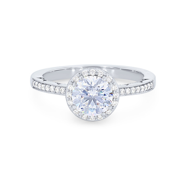 Tacori Coastal Crescent Round Halo Engagement Setting