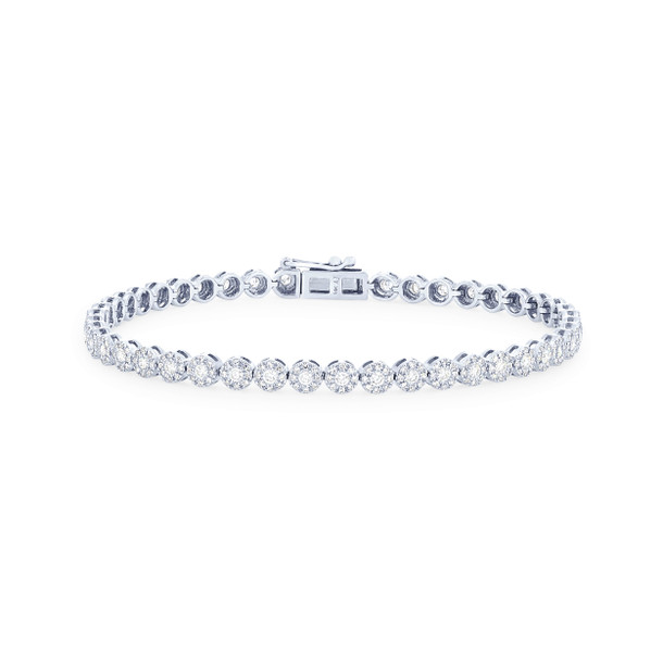 Diamond Cluster Tennis Bracelet