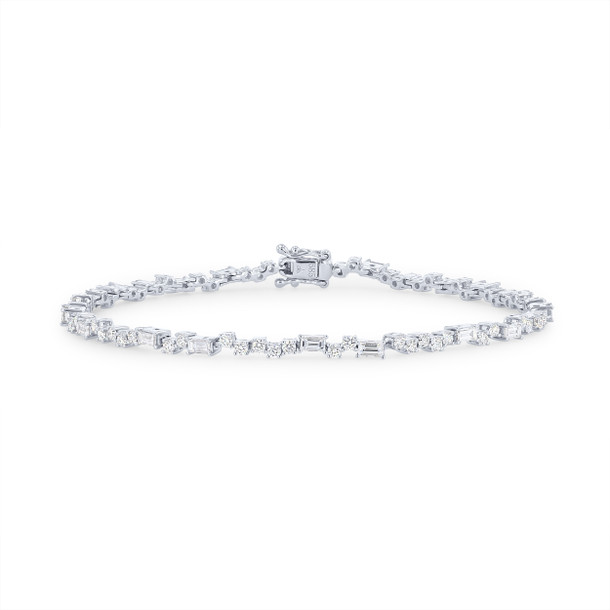 Scattered Diamond Tennis Bracelet