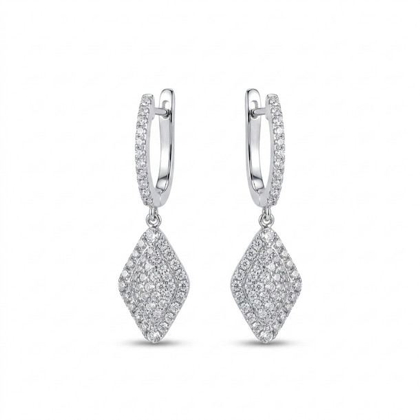 Marquise Shaped Diamond Drop Earrings (1.27tw)