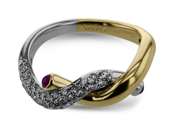 Simon G. Intertwined Gold Diamond Band