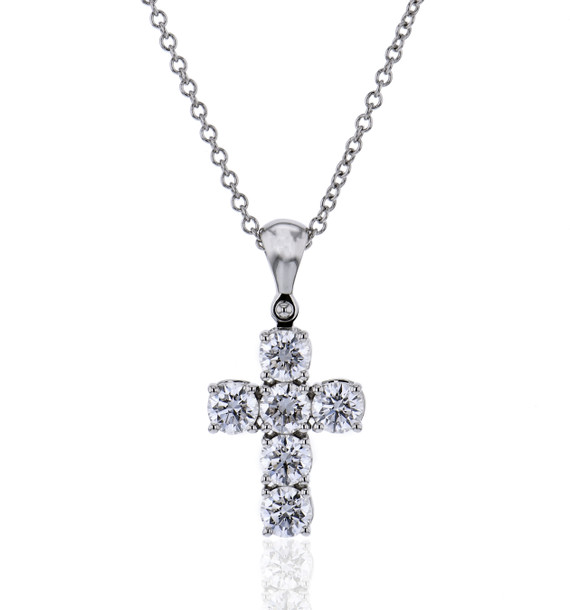 Simon G. Diamond Cross Pendant Necklace