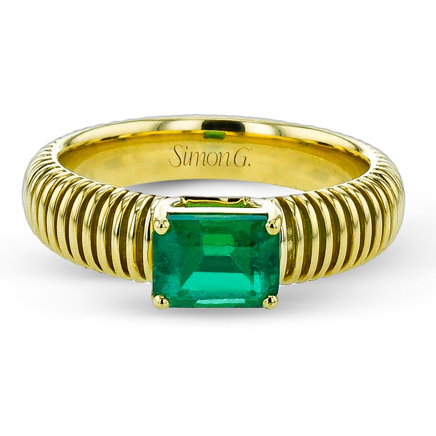 Simon G. Green Tourmaline Gold Coil Ring