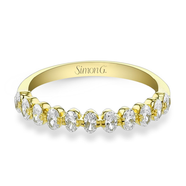 Simon G. Oval Diamond Single Prong Band