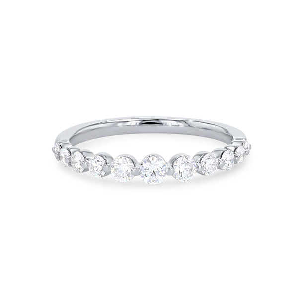 Sylvie Single Prong Graduated Diamond Wedding Band