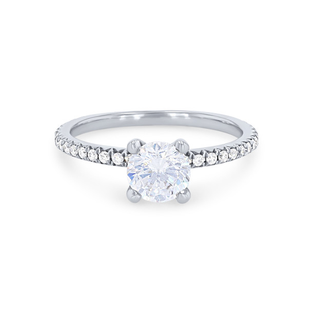 Sylvie Classic Pave Diamond Engagement Setting