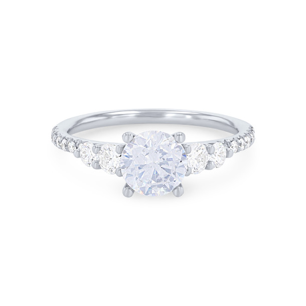 Sylvie Graduated Five Stone Diamond Engagement Setting