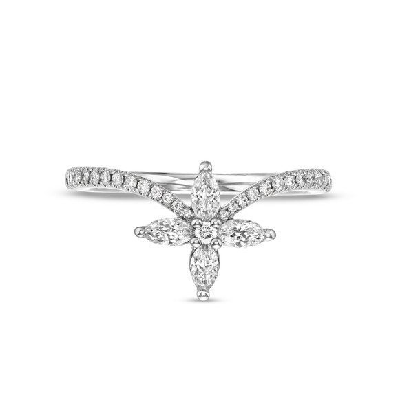 Contour Floral Diamond Ring