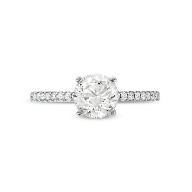 Shared Prong Diamond Engagement Setting by Adorette