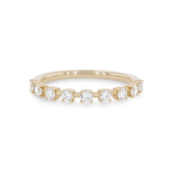 Four Prong Station Diamond Wedding Band