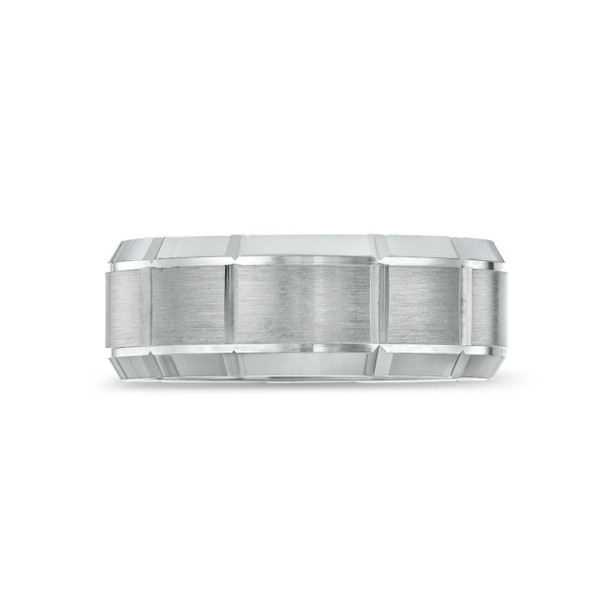Simon G. Bevel Carved 8mm Wedding Band