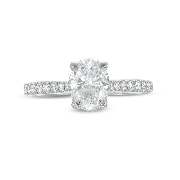Oval Hidden Halo Engagement Setting by Adorette