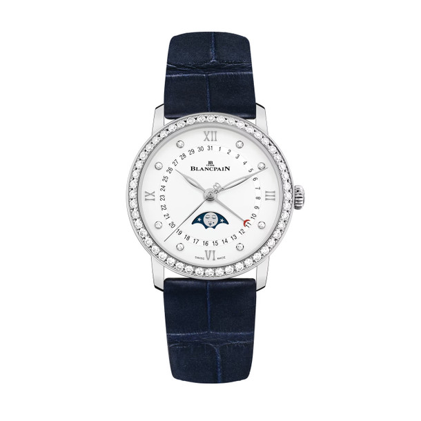 Blancpain Villeret Quantieme Phases de Lune 33 White Dial Watch | Steel