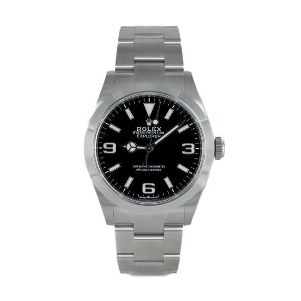 Rolex Explorer 40 Black Dial Watch | Oystersteel Bracelet - 40mm