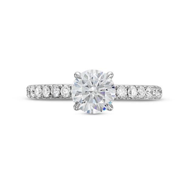French Pave Diamond Engagement Setting by Adorette