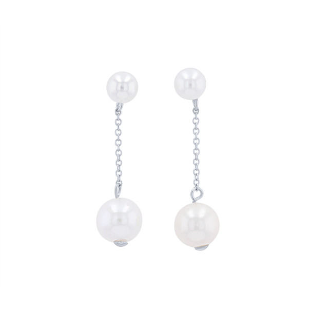 Freshwater Pearl Double Drop Earrings