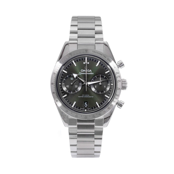 Omega Speedmaster '57 Green Chronograph Watch | Stainless Steel