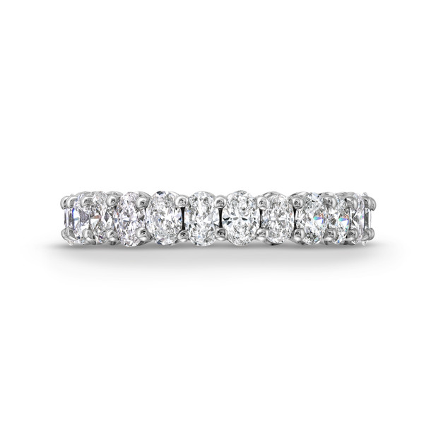 Michael M. Oval Diamond 3/4 Way Wedding Band