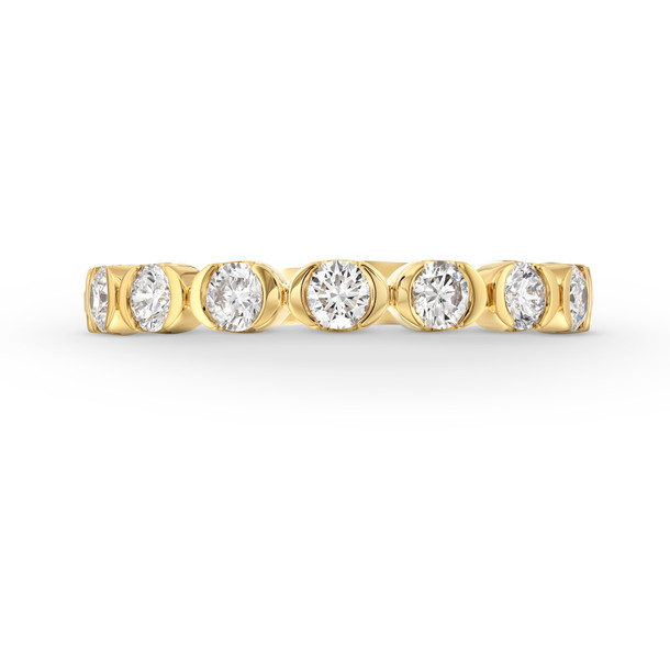 A. Jaffe Half Bezel Diamond Wedding Band
