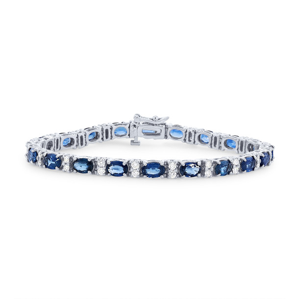 Alternating Sapphire & Diamond Bracelet