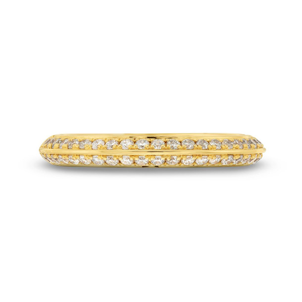 Two Row Knife Edge Diamond Wedding Band by Adorette