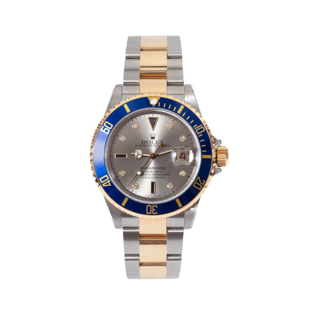 Rolex Submariner Date 40 Serti Dial Watch | Oystersteel & Yellow Gold